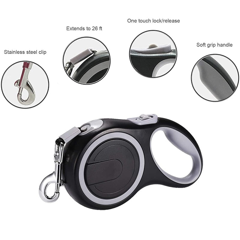 AUTOMATIC RETRACTABLE NYLON LEASH