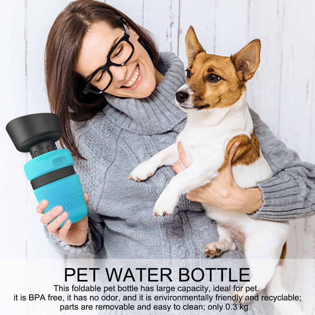 DOG FOLDABLE FEEDING BOTTLE